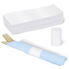 Germiwipe 2,500pcs Napkin Band,Paper Napkin Ring Self Adhesive,Silverware Wraps Bands,Table Setting Wedding Event Party Supply, White