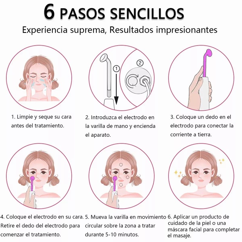 Lostrain Máquina De Terapia De Alta Frecuencia Para La Piel