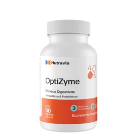 Enzimas Digestivas con Probióticos y Prebióticos OptiZyme NUTRAVIA                                                                                    