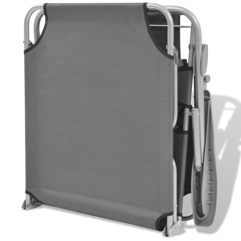 CHARMMA Sun Lounger with Canopy Steel Gray-7.8KG