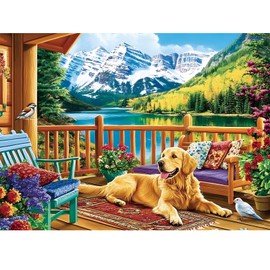 Puzzles for Adults 500 Pieces, Jigsaw Puzzles 500 Pieces Dog Mountain Jigsaw Puzzle Adult Puzzles Recycled Cardboard Puzzle Game Family Activity Nights Birthday Gift Toy 20.5x15inch