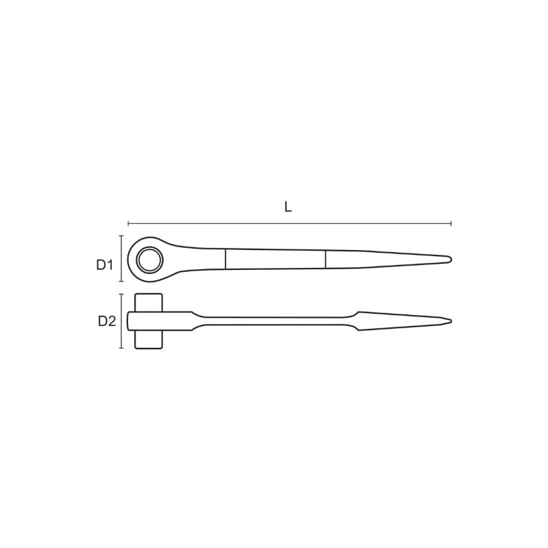 Bahco SC2RM-13-17 13&17 F/Const Ratchet Wrench Equipped with A Safety
