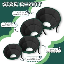 Kuoser Dog Cone Collar After Surgery, Pet Protective Neck Cone for Small Medium Large Dogs Cats, Soft & Breathable Dog Recovery Collar Adjustable Puppy Quick Healing Elizabeth Collar, Green M