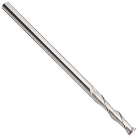 YG-1 - 54904 E5026 Carbide Square Nose End Mill, Extra Long Reach, Uncoated (Bright) Finish, Non-Center Cutting, 30 Deg Helix, 2 Flutes, 4" Overall Length, 0.1875" Cutting Diameter, 0.1875" Shank Diameter