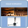 AUXBC Portable Flute Stand Holder, Black Metal Foldable Flute Support,