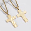 DuoDiner 24 Inch Cross Necklace for Men Boys Bible Verse