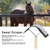 EVTSCAN Horse Sweat Scraper with Wood Handle Non Slip Horse