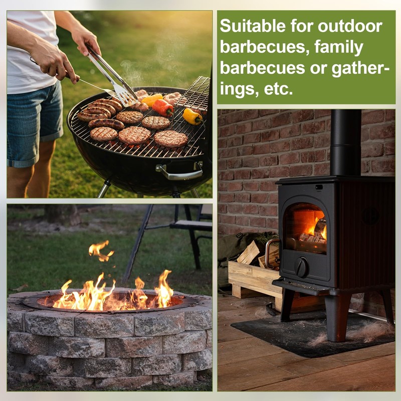 PATIKIL Cast Iron Fireground Grill, 12cm Round BBQ Grill Plate