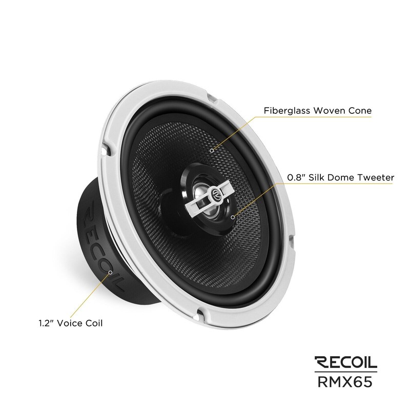Recoil RMX65 Echo Plus Series 6.5-Inch 2-way Car Audio Coaxial
