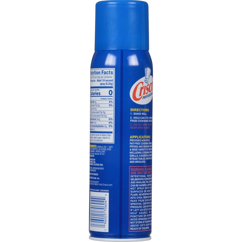 Crisco Professional No-Stick Cooking Spray, Cooking Pro, 17 Ounce