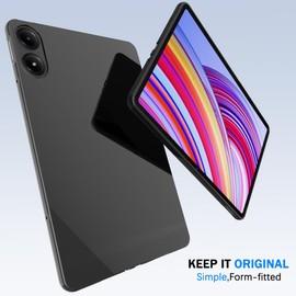 BREPRIO Case for Xiaomi Redmi Pad Pro 5G / Xiaomi Poco Pad 12.1-Inch 2024, [Lightweight + Protective] Shockproof Soft Ultra Slim Cover, Black