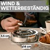 3 Glow Killer Ashtrays for Outdoor Use, Silver, Windproof, Dishwasher