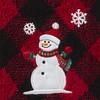 SKL Home Juego de Toallas de Mano Snowman, Rojo/Negro