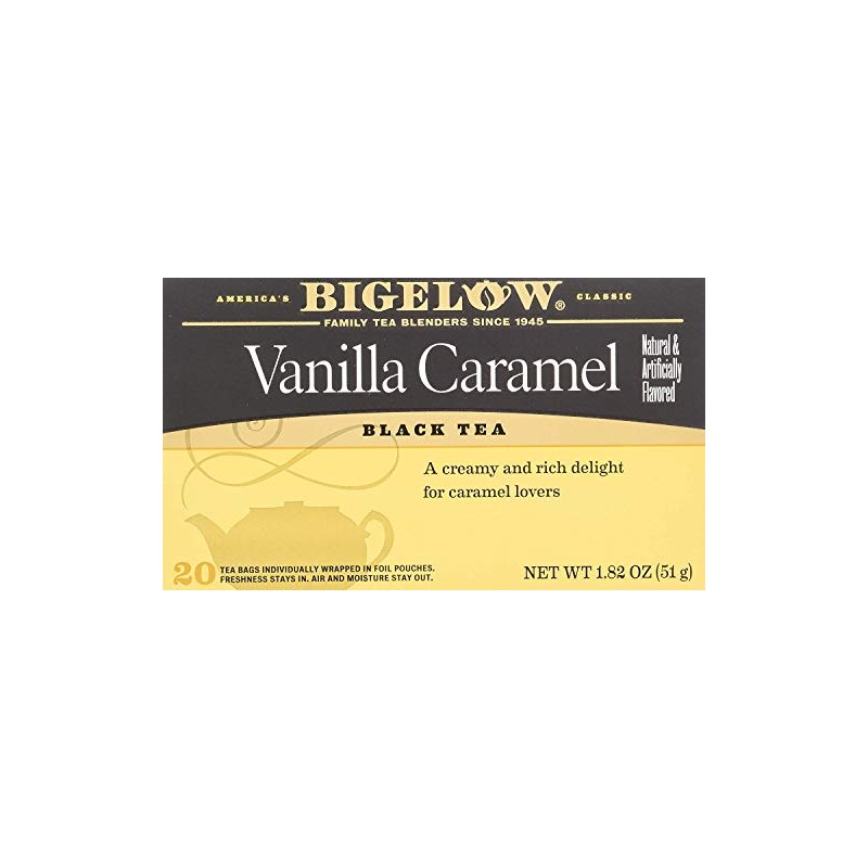 Bigelow Tea Vanilla Caramel 20 Bags (Pack of 4)