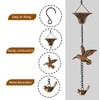 VICKEYWIN 8.5FT Hummingbird Cup Rain Chain, Decorative Metal Rain Catcher