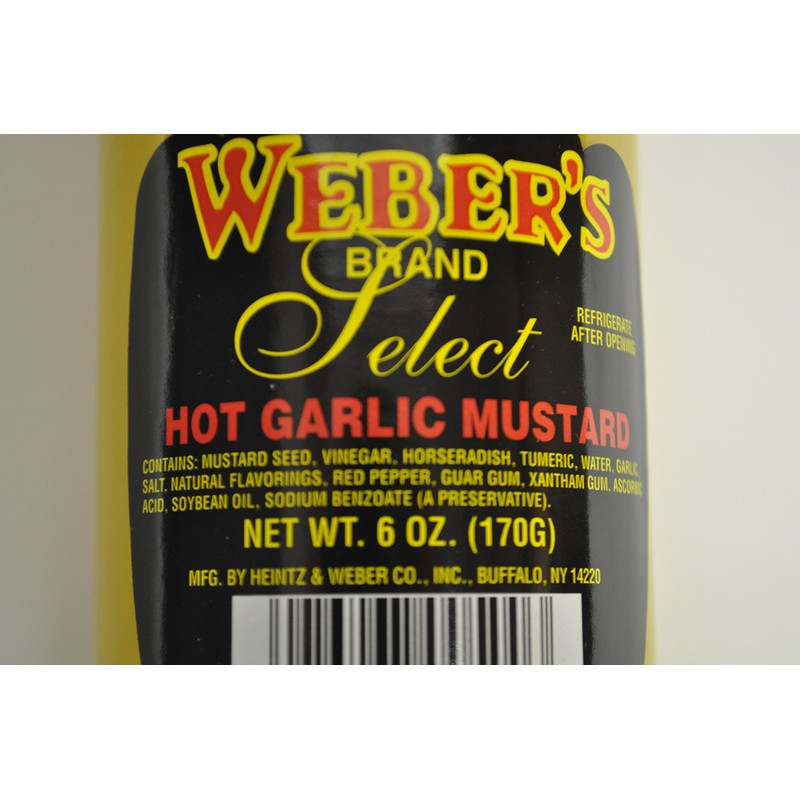 Buffalo's Own Weber's Brand Select Hot Garlic Mustard 6oz.