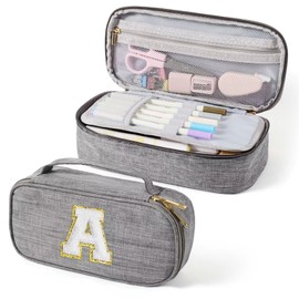 YOOLIFE Pencil Case for Girls, Cute Pencil Pouch Pen Case, Birthday Gifts for 3 4 5 6 7 8 9 10 11 12 13 Year Old Girls Gifts for Daughter Friend, A (Grey)