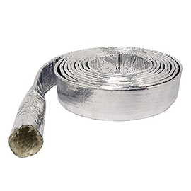 Electriduct Aluminum Coated Fiberglass Heat Reflective Cable Protection and Wire Safety Management Sleeving - 20mm (0.8") | 10FT