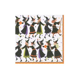 Caspari Witches Conga Line Cocktail Napkins - 20 Per Package