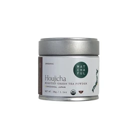 MATCHAFUL Matchaful - Houjicha en polvo - Té verde tostado orgánico - Suave y terroso con notas de café, arroz inflado y cacao - Disfrútelo caliente  