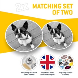 2 x 15cm Vinyl Stickers - Funny Boston Terrier Dog Puppy Decals 37533