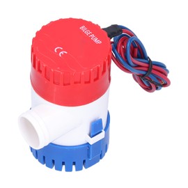 12V/24V 350/500/750/1100GPH Sanitary Pump Boat Pumps Bilge Pump Low Noise Bilge Pump Semi-Automatic Switch Electric Small Submersible Pump for Draining Power [12V-750 GPH]