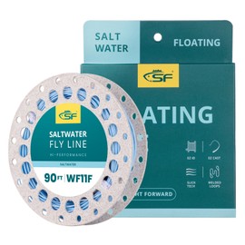 SF Saltwater Fly Line with Welded Loop Weight Forward Floating Line Braided Multifilament Core Light Blue Resistant Corrosion for Saltwater 90FT WF11F