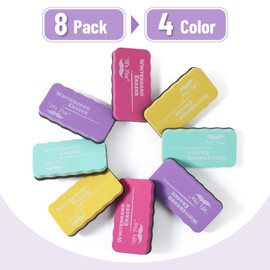 Mr. Pen- Magnetic Dry Erase Erasers, 8 Pack, Pastel Colors, Magnetic Whiteboard Erasers for White Board, Classroom, Home, Office, Back to School Supplies