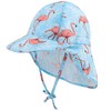 Malaxlx Baby Sun Hat Infant Toddler Cute Flamingo Sky Blue