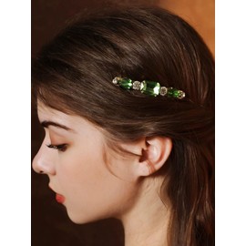 BERYUAN Colorful Rhinestone Hair Clips Bridal Headpiece Crystal Wedding Hair Barrettes Rhinestone Wedding Headpiece Bridal Hair Accessories for Women(3pcs)