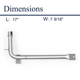 Boloda 2pcs Replacement for Viking Oven PB050012 Tube, BBQ Grill Burner for Viking Appliance Oven Burner EVGIC305 VGIC365 VGRC605 VGSS480 Viking Range Parts,Stainless Steel Burner Tube Repair Parts