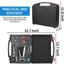 16 Pcs Airless Paint Sprayer Gun Kit with 3600 PSI Airless Paint Sprayer Gun&Airless Spray Tip&Filters&Hose Swivel Joint&Paint Gun Swivel Joint&Spraying Equipment Storage Box&Extension Poles
