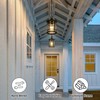 Emliviar Outdoor Hanging Pendant Light - 12 Inch Hanging Lantern