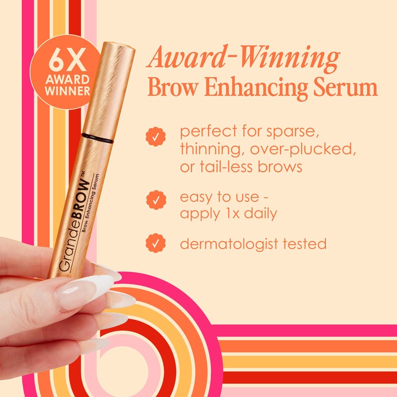 Grande Cosmetics GrandeBROW Brow Enhancing Serum for Fuller, Bolder, Looking