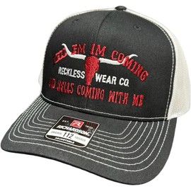 RW HELLS COMING WITH ME HAT - Color: Richardson 112 Black/White