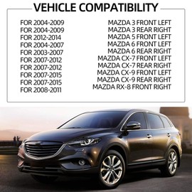 Dasbecan - Motor de elevación de ventana delantera y trasera derecha compatible con Mazda 3 2004-2009 Mazda 6 2003-2008 Mazda CX7 2007-2012 Mazda CX9 2007-2015 Mazda RX8 2008-2011 G22C5858XF J6A6A5