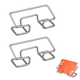 thirei 2 Pieces Business Card Holders, Name Cards Stand Organizer, Metal Business Cards Stand, Business Card Holder Desktop, for Storing or Displaying Business Cards, Silver