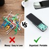 Vagocom 2Pcs Portable Metal Toothpicks Holder, Empty 3.15*1.3*0.51inch / 8*3.3*1.3cm