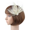Song Qing Feather Hair Clip 1920s Flapper Fascinator Wedding Headwear