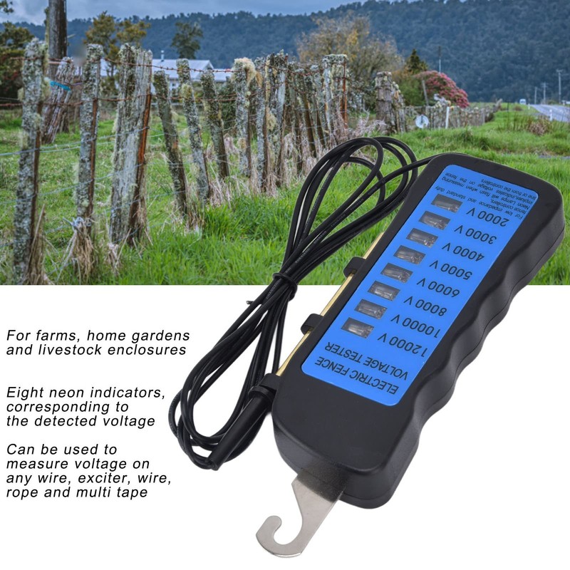 Electric Fence Tester, Voltage Measuring Instrument, Voltage Check, For Agricultural