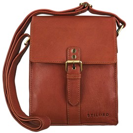 Stilord 'Kilian Small Unisex Vintage Leather Shoulder Bag Messenger Bag for 8.4 inch Tablets Men Women Genuine Leather Shoulder Bag