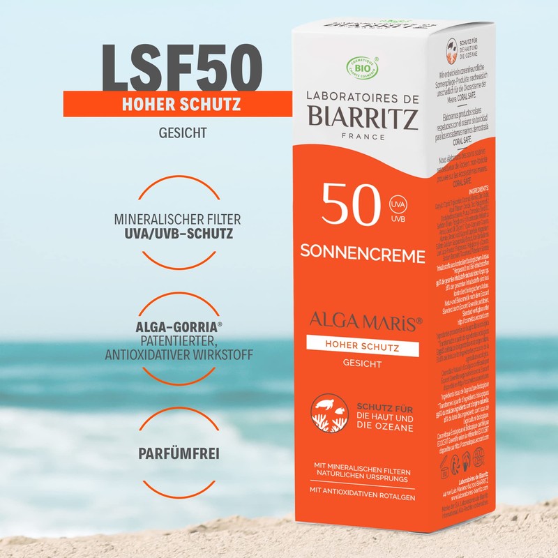 Laboratoires de Biarritz - Sun Cream Face SPF50 ALGA MARIS