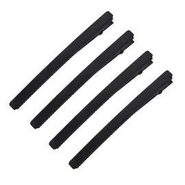 4 Pcs 3 Inch Plating Narrow Metal Spike Alligator Duck Bill Hair Clips Bright Duckbill Hair Barrettes Chic Hair Clips for Styling Long Hair (Black)
