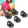 Purse Twist Lock Alloy Double Love Heart Decorative Shinny Handbag
