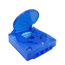 Hzxkqmil Replacement Shell for SEGA Dreamcast DC Retro Video Game Console, Translucent Plastic Housing Case Accessories for Dreamcast DC, Transparent Blue