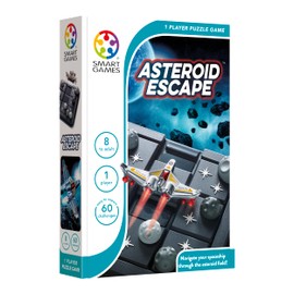 SmartGames Asteroid Escape Travel Sliding Puzzle Game Featuring 60 Challenges for Ages 8-Adult