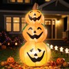 5 FT Halloween Inflatable 3-Tier Stacked Pumpkins Outdoor Yard Decorations