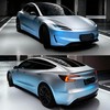 AuMoHall Silver to Ice Blue Chameleon Metallic Vinyl Wrap, Self-Adhesive