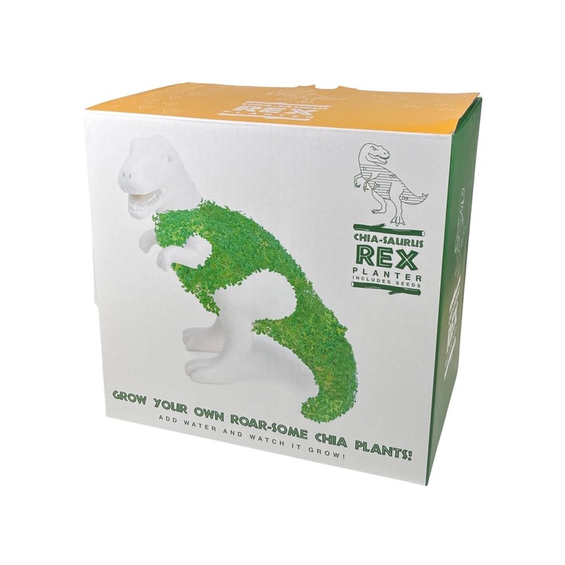 GR Gift Republic T-Rex Dino Flower Pot with Chia Seeds