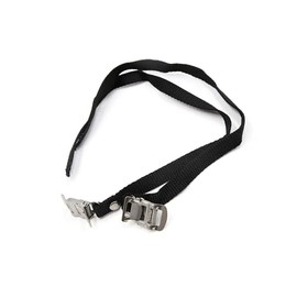 Partuto 2pcs Black Silver Tone Pedal Toe Clip Belt Foot Straps for Bike Replacement